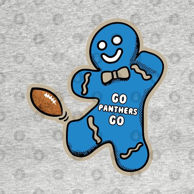 Carolina Panthers Gingerbread Man by Rad Love